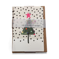 Caroline Gardner Spotty Snow Christmas Tree with Colourful Baubles