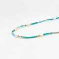 Pineapple Island Giada Cinta Pearl Beaded Surf Necklace Blue