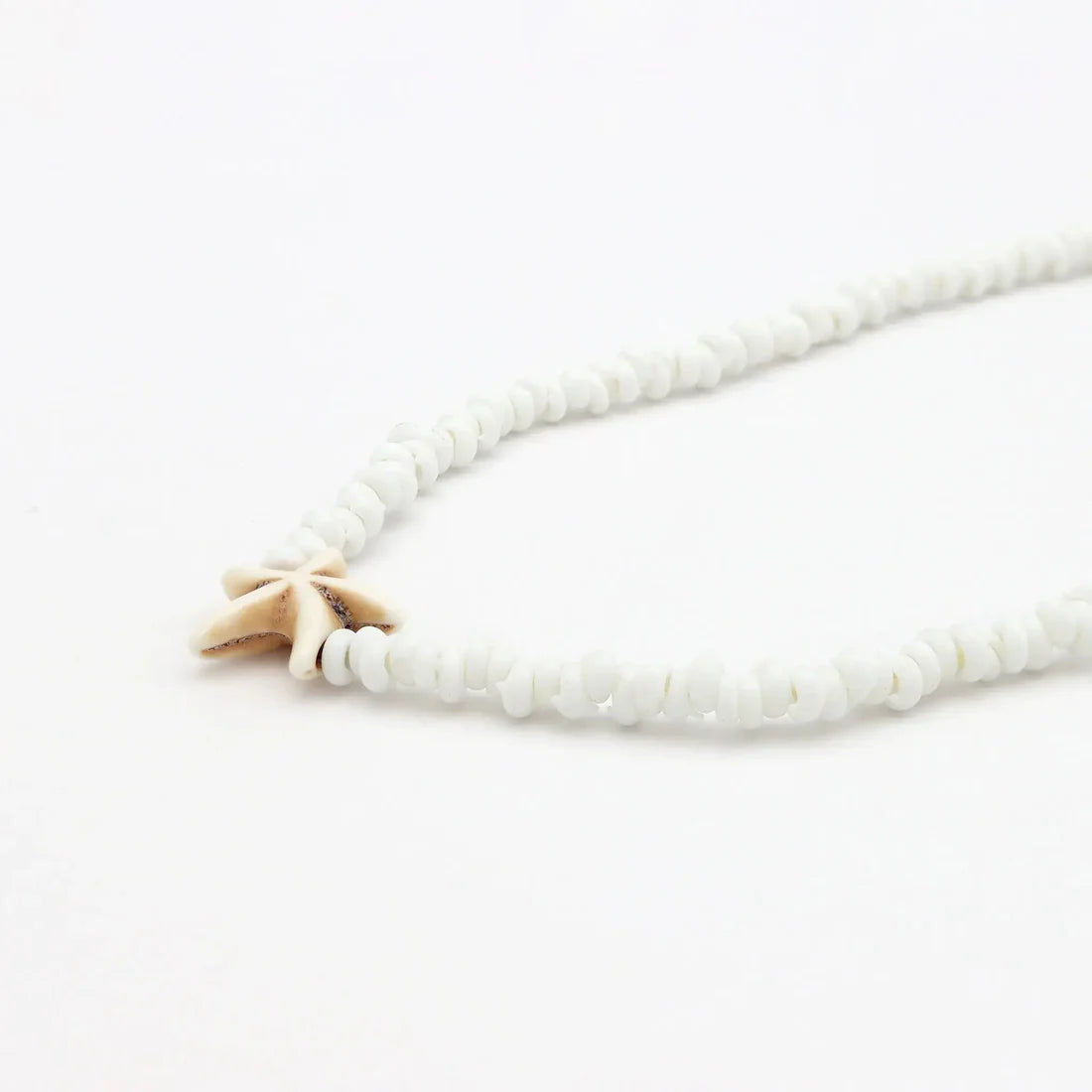 Pineapple Island Adjustable Starfish Charm Necklace White
