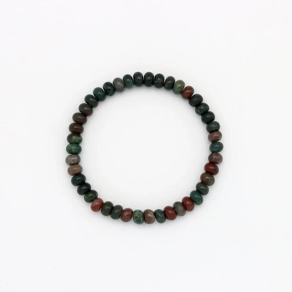Pineapple Island Alami Elastic Indian Agate Bracelet
