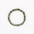 Pineapple Island Alami Elastic Dalmation Jasper Bracelet