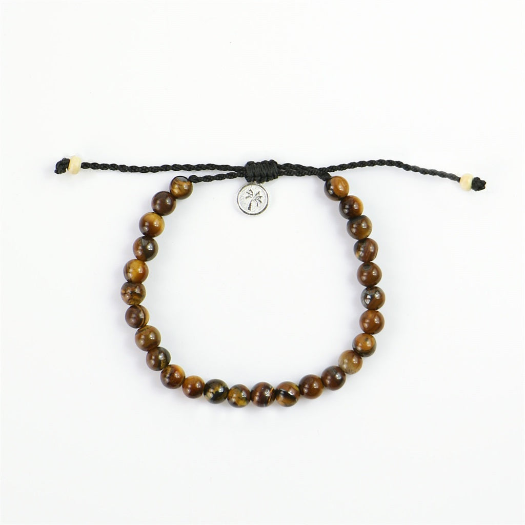 Pineapple Island Cannon Beach Natural Stone Bracelet Browns
