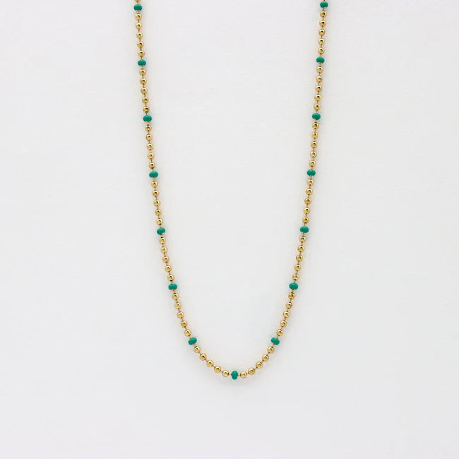 Pineapple Island Enamel Chain Necklace Steel