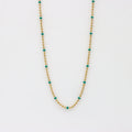 Pineapple Island Enamel Chain Necklace Steel