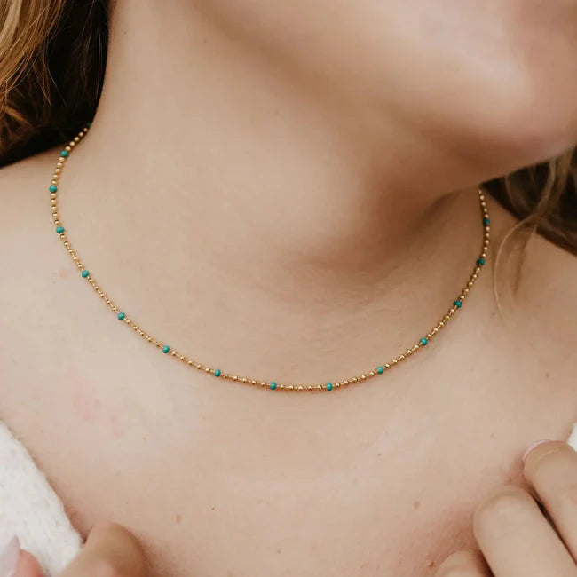 Pineapple Island Enamel Chain Necklace Steel