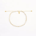 Pineapple Island Kelopak Daisy Chain Beaded Anklet White