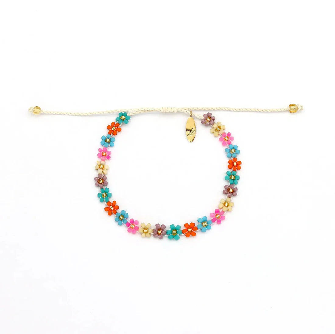 Pineapple Island Kelopak Daisy Chain Beaded Bracelet Multi