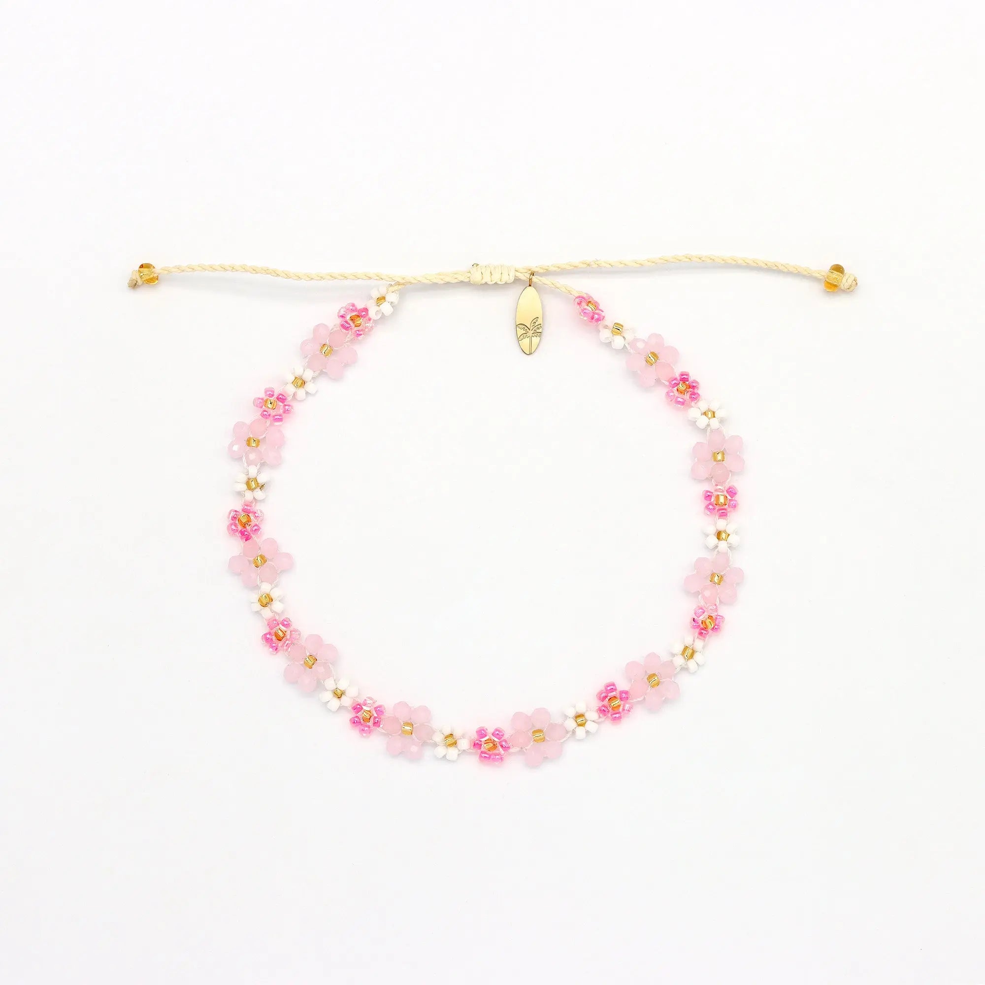 Pineapple Island Mohala Flower Beaded Anklet