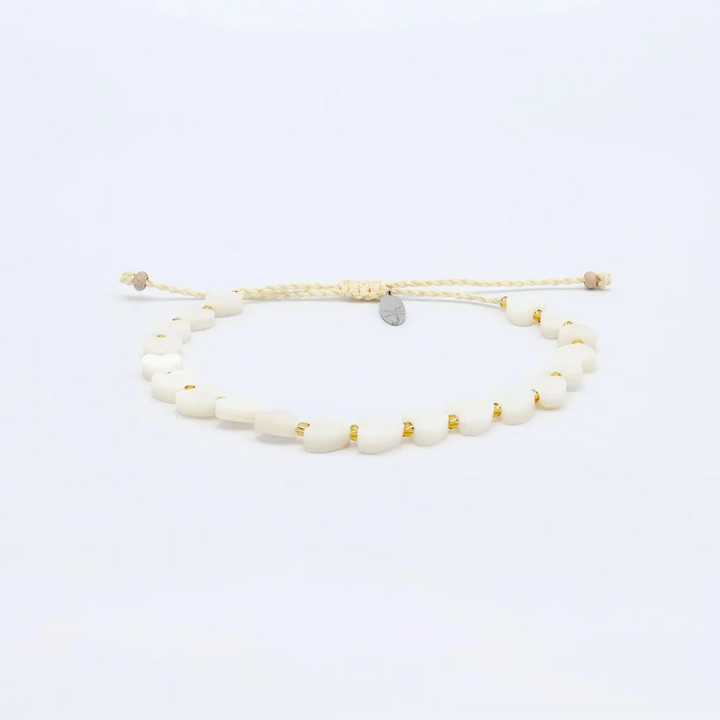 Pineapple Island Mother of Pearl Heart Bracelet