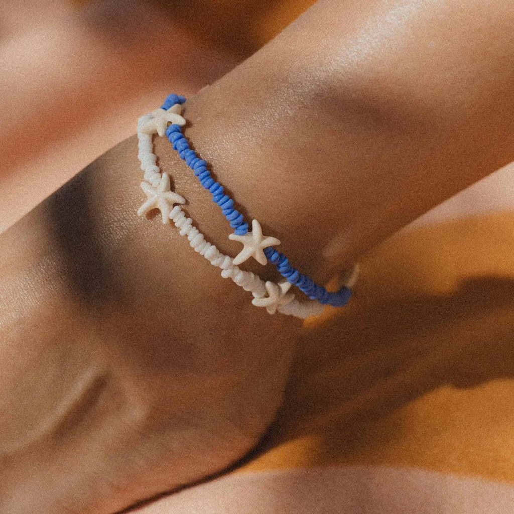 Pineapple Island Tidepool Starfish Beaded Anklet
