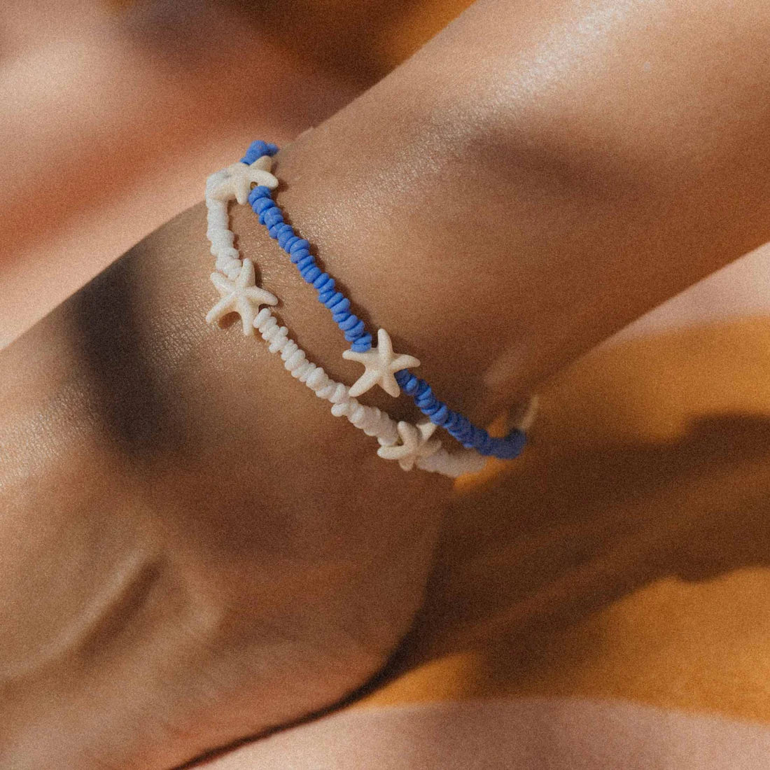 Pineapple Island Tidepool Starfish Beaded Anklet