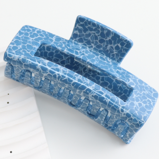 Rectangle Hair Claw Blue
