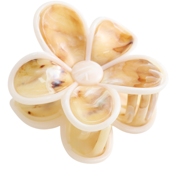 Red Cuckoo Flower Hair Claw Clip Yellow
