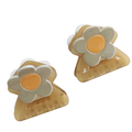 Red Cuckoo Flower Hair Claw Clips Twin Pack Yellow
