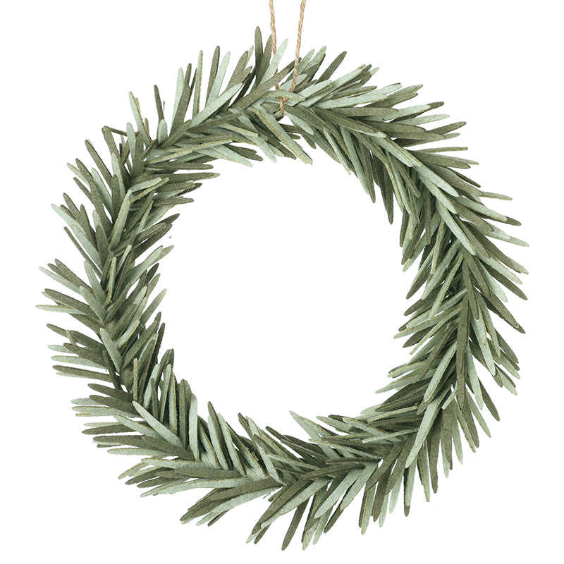 Christmas Green Long Leaf Wreath