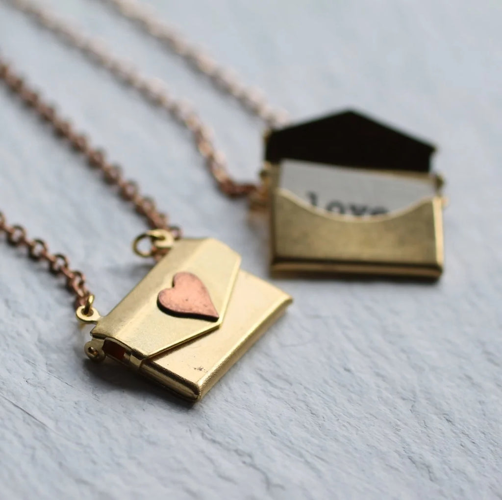 Silk Purse Envelope Locket Necklace