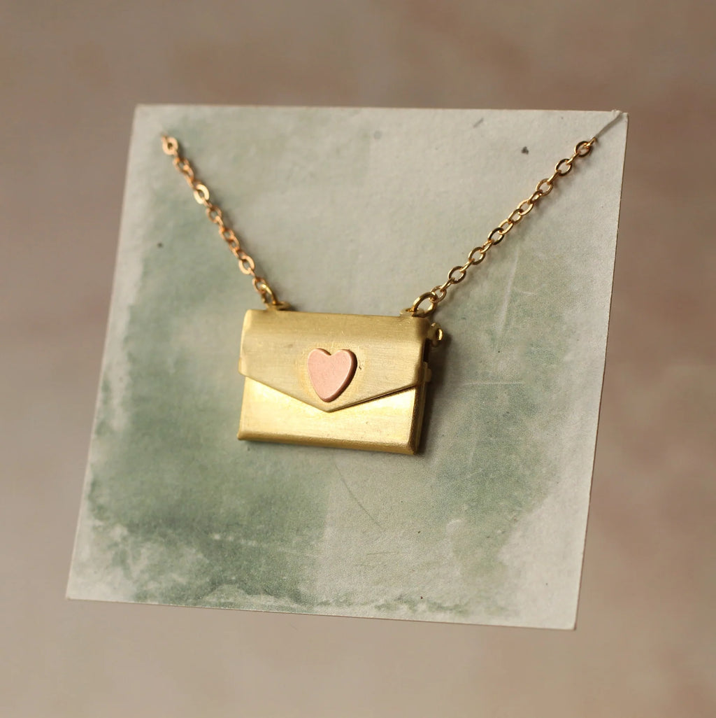 Silk Purse Envelope Locket Necklace