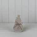 Sand Texture Effect Ceramic Snowman Decoration Large