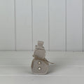 Sand Texture Effect Ceramic Snowman Dcoration Small