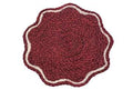 Scalloped Jute Placemat Red Christmas