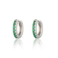 Scream Pretty Green Stone Huggie Earring Sterling Silver