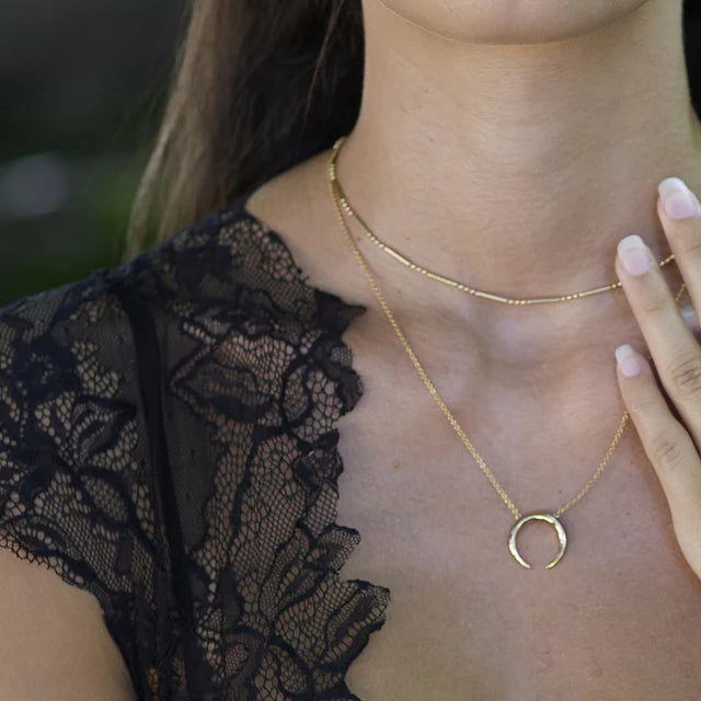 Scream Pretty Horn Necklace 18k Gold Plated Sterling Silver