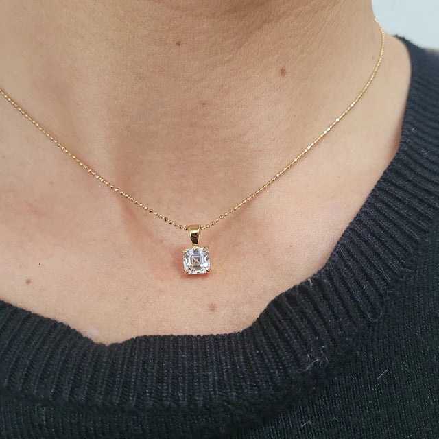 Scream Pretty Kelly Springham Sparkling Square Choker 18k Gold Plated Necklace