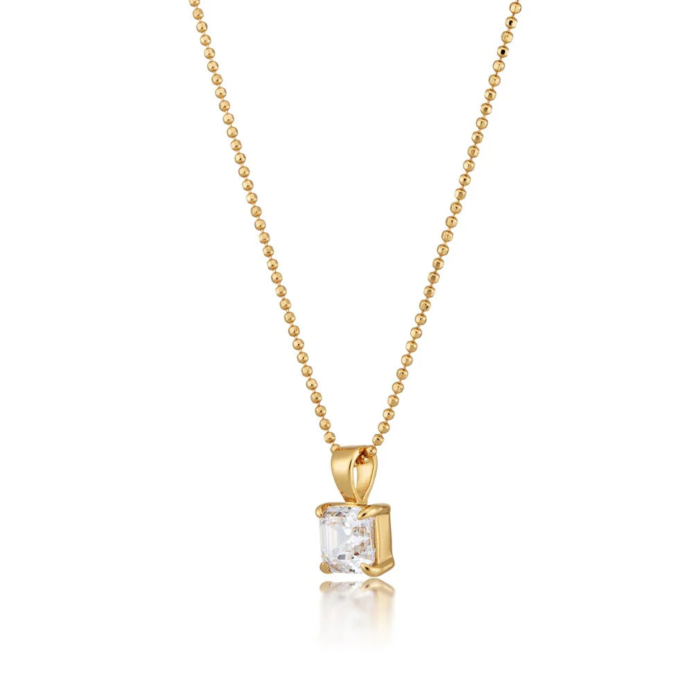 Scream Pretty Kelly Springham Sparkling Square Choker 18k Gold Plated Necklace