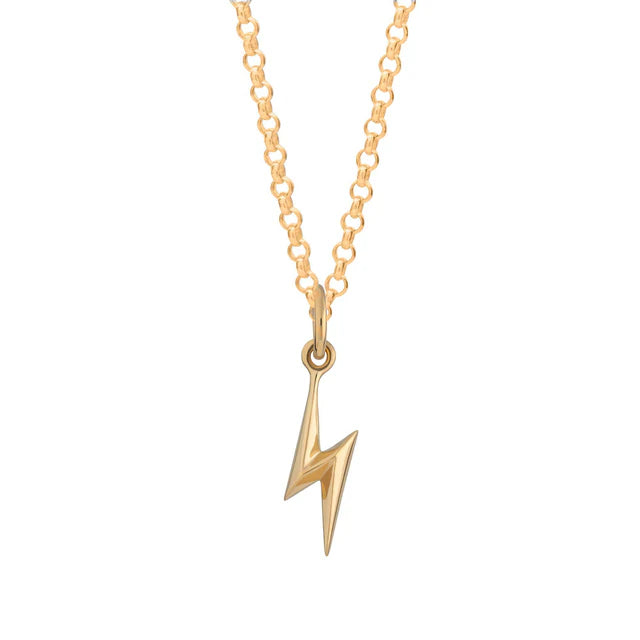 Scream Pretty Lightening Bolt Necklace 18k Gold Plated Sterling Silver