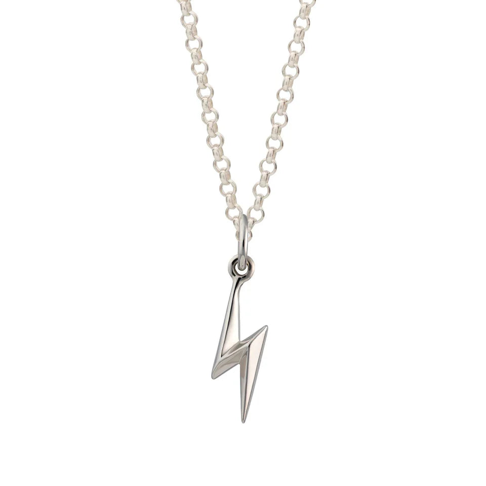 Scream Pretty Sparkling Lightening Bolt Necklace Sterling Silver