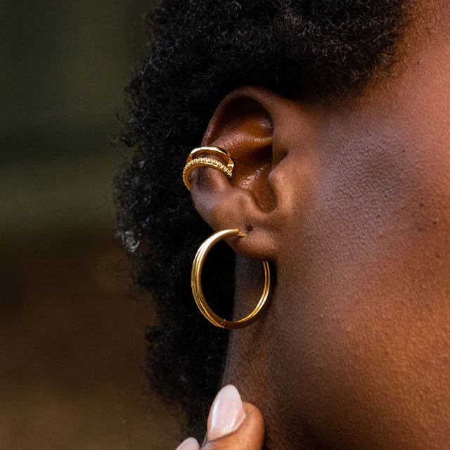 Scream Pretty Perfect Hoop Earrings 18k Gold Plated Sterling Silver