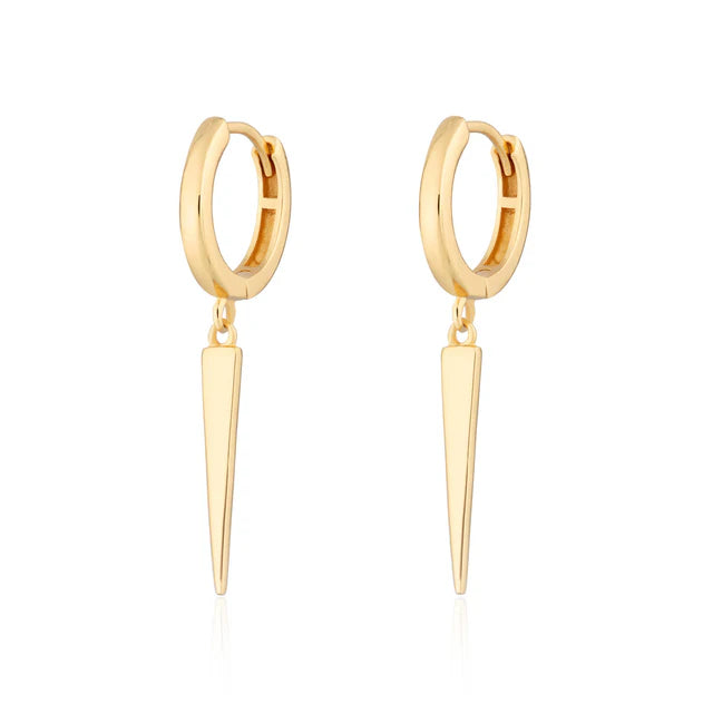 Scream Pretty Spike Hoop Earrings 18k Gold Plated Sterling Silver