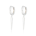 Scream Pretty Spike Hoop Earring Rhodium Plated Sterling Silver