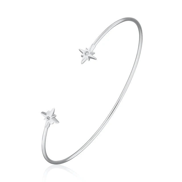 Scream Pretty Starburst Bangle Rhodium Plated