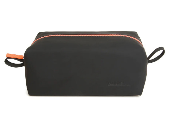 Paul Oliver Black Rubberised Wash Bag