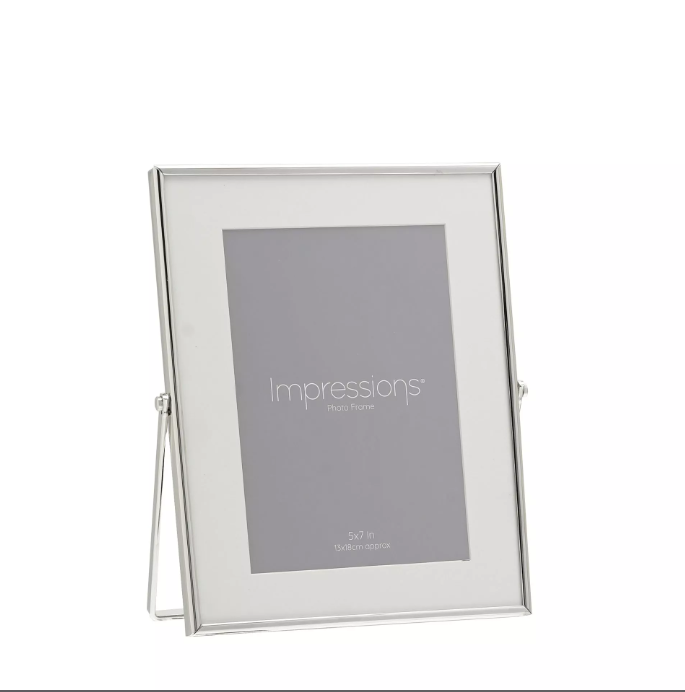 Impressions Silver Photo Frame White Border 5x7