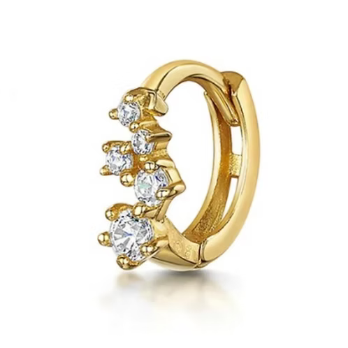 She Is Beautiful Trail Cartilage Hoop Gold