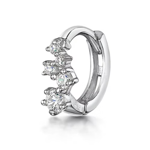 She Is Beautiful Trail Cartilage Hoop Silver