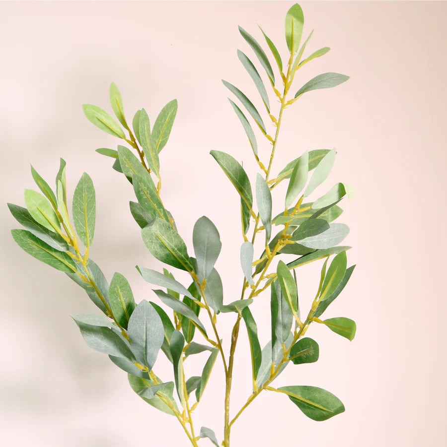 Silk Nobel Leaf Spray Natural Green