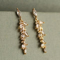 Silk Purse Feather Fern Drop Earrings