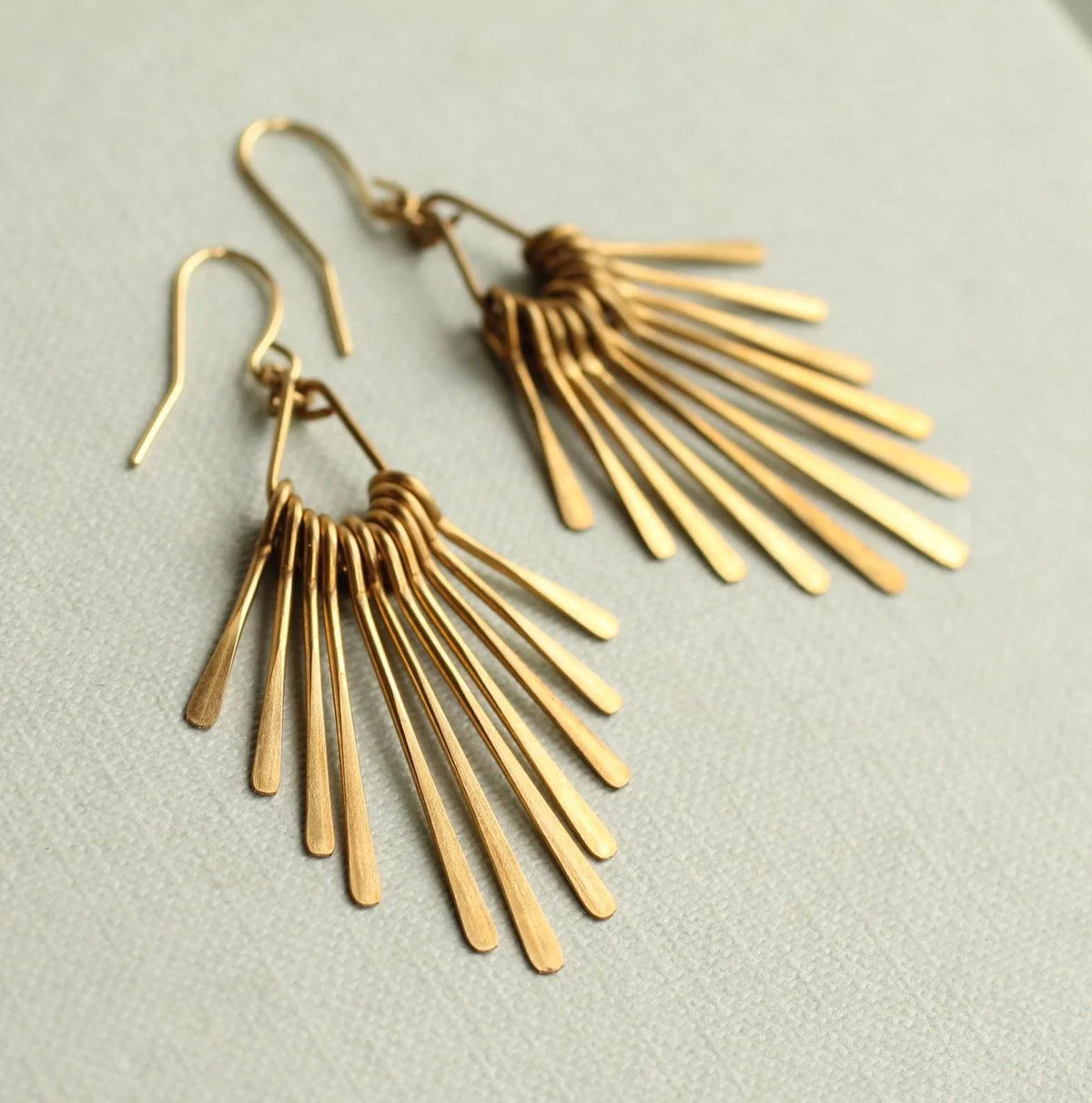 Silk Purse Art Deco Fringe Earrings Gold