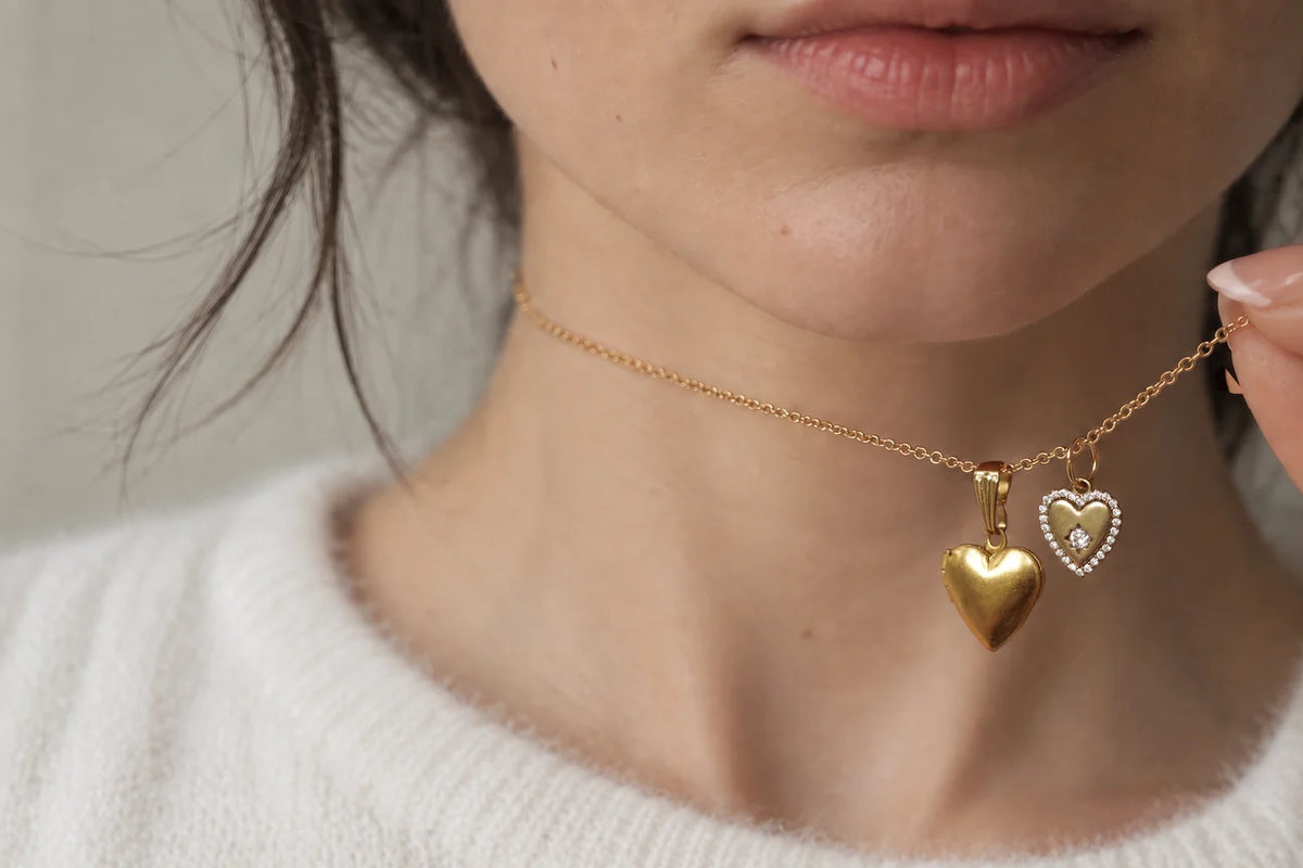 Silk Purse Vintage Heart Charm Locket