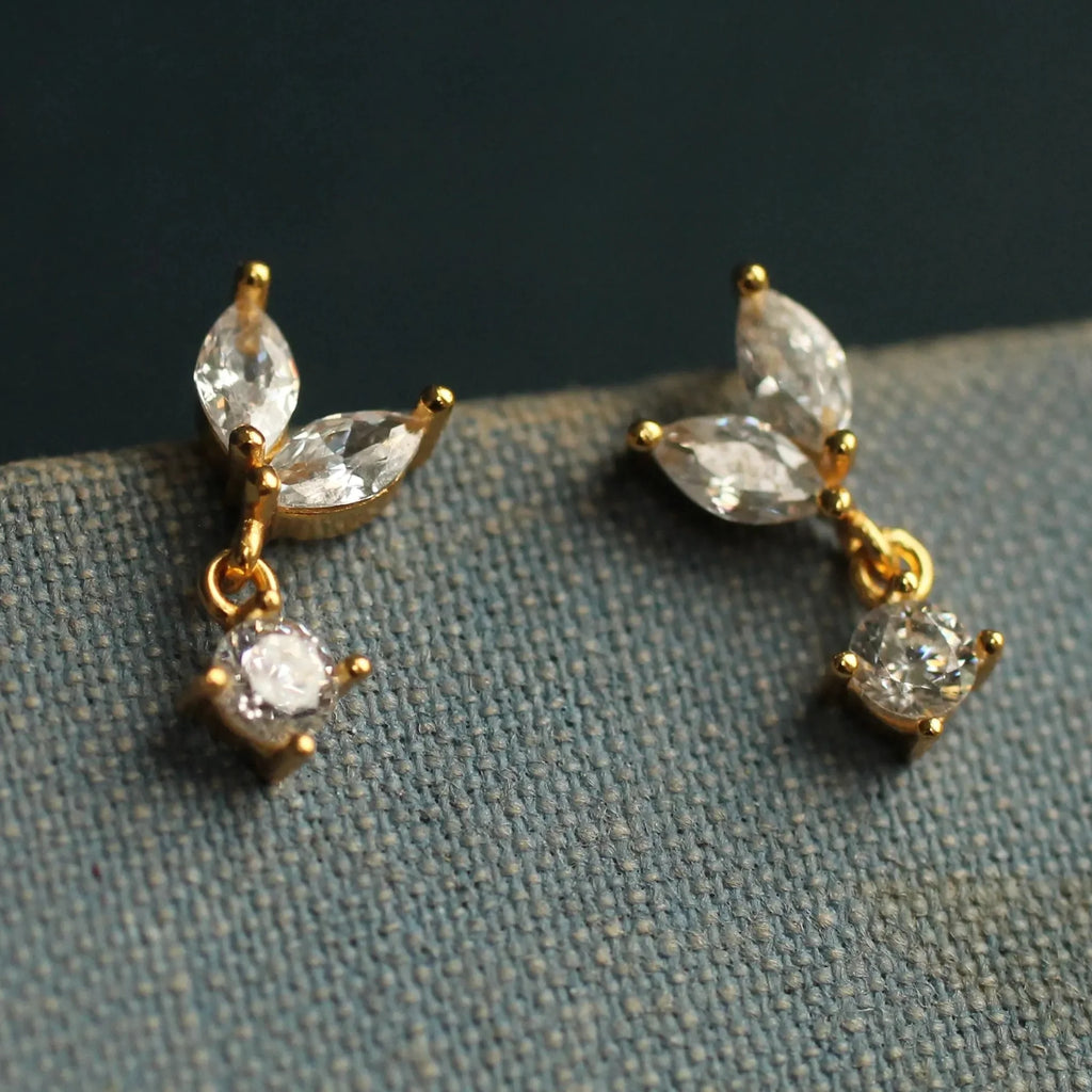 Silk Purse Japanese Petal Stud Earrings