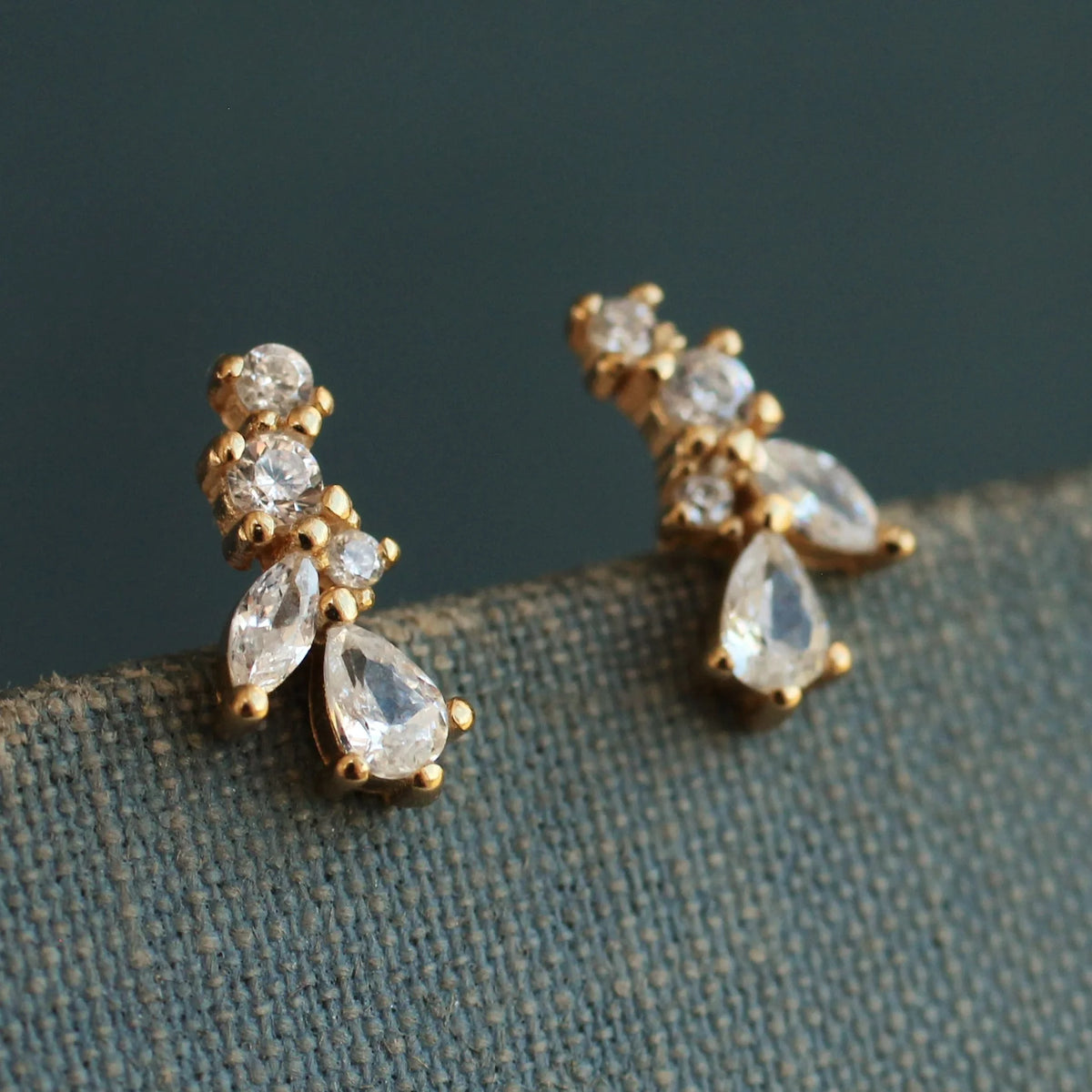 Silk Purse Fairy Wing Stud Earrings