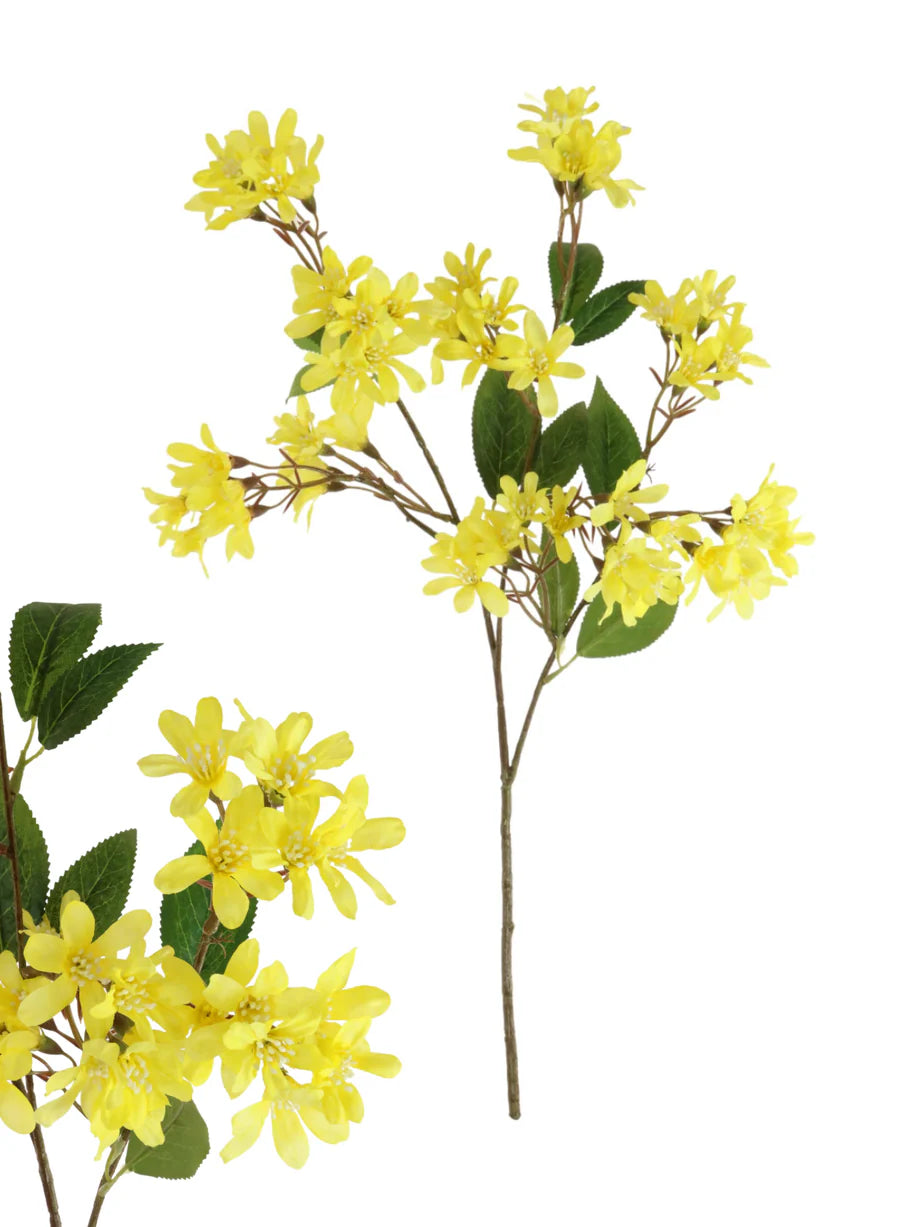 Silk Spring Blossom Spray Yellow