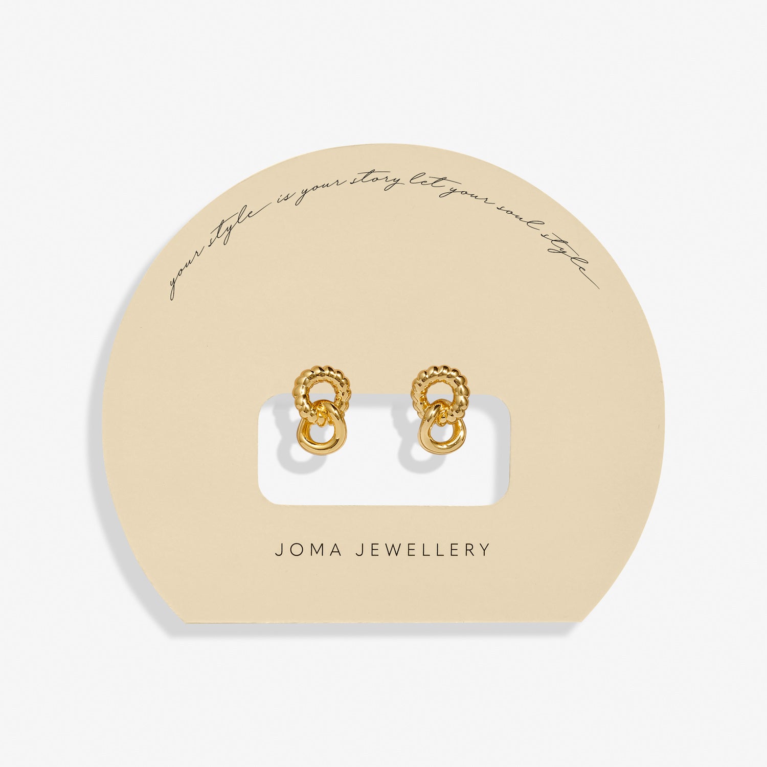 Soul Shine Linked Ring Gold Plated Earrings