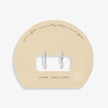 Soul Shine Pave Pearl Silver Plated Hoop Earrings