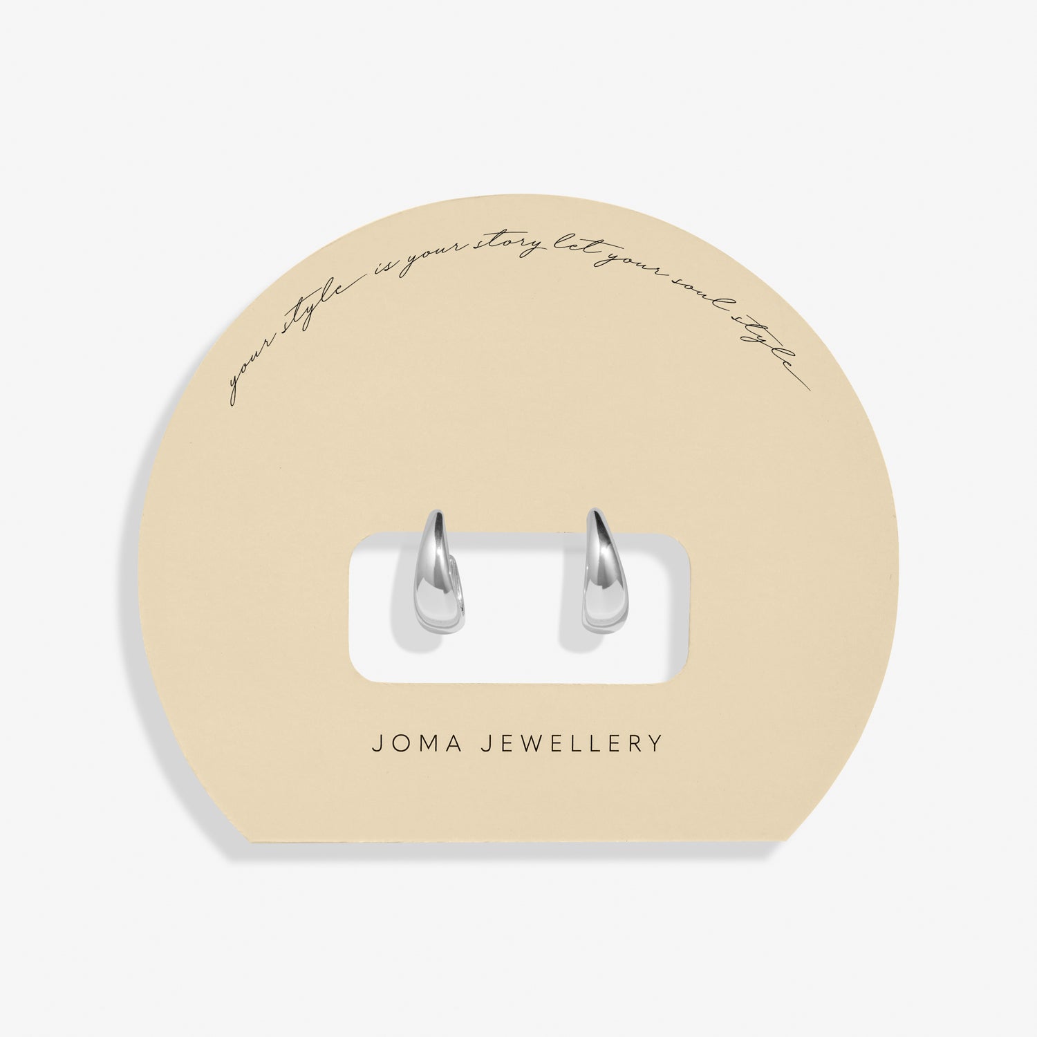 Soul Shine Tapered Hoops Silver Plated Hoop Earrings