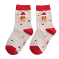 Sparrow Socks Baby Christmas Gingerbread Silver 4-6Y