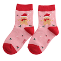 Sparrow Socks Baby Christmas Gingerbread Pink 4-6Y